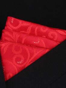 1pc Men's Solid Color Polyester Formal Suit Pocket Towel, Business Formal Square Chest Towel, Retro Shirt Handkerchief