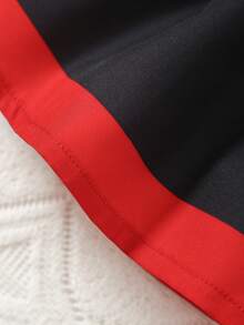 2pcs Baby Girl Summer New Ladybug Striped Full Print Backless Patchwork Lotus Leaf Lace Adjustable Shoulder Strap Dress&Sun Hat Set - Red - View 7