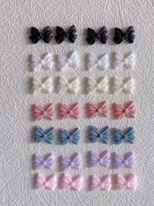 150pc/80pc/30PCS/10pcs Multicolored Bow-Knot Nail Stud Crystal, 3D Bow-Knot Colorful Nail Charms Set For Nail Stones Design DIY Decoration Jewel Stones Nail Art