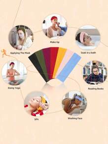 20 pièces Bandeaux unisexes, convenant aux cheveux courts et longs. Bandeaux simples avec haute élasticité. Bandeaux en tissu doux pour le sport, le yoga et l'entraînement. Ces accessoires de cheveux conviennent aux activités quotidiennes comme le yoga, la course, le fitness, etc. Bandeaux de sport de couleur unie, décontractés et de style urbain en polyester. Convient pour toutes les saisons Bandeau turban Bandeau de transpiration