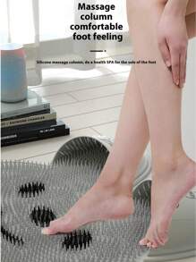 Multifunktionale Silikonbadematte - Fußpeelingmatte, rutschfeste Massagematte zum Duschen, rutschsichere Badematte, Dusch-Fußpeeling, Entfernung von Hornhaut, Hase-förmige Silikon-Massagefußmatte, Wohnwagen-Essentials, Badezimmer-Essentials für Zuhause, Hase-förmige Silikon-Badematte