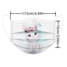 Sanrio 10pcs Cute Rabbit Printed Reusable Face Mask - Breathable, Washable And Reusable, Suitable For Outdoor Activities, Driving And Travel - Perfect Gift For Women, 3-Layer Disposable Protective Mask, Elastic, Windproof, Sun-Proof, Comfortable, Breathable, Casual Wear, Women Style Jacquard Woven Scarf For Outdoor