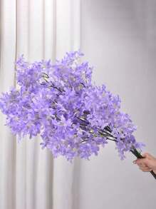 Grandes tiges artificielles de fleurs de cerisier pourpres de 35 po (88 cm), fleurs de lilas réalistes pour la décoration intérieure/extérieure, mariages, salles, ornements, festivals et décoration de la maison. Décoration saisonnière de printemps et d'été.