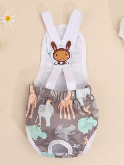 A Polyester Mesh Breathable Pet Cute Cartoon Harness Physiological Pants Safety Pants Dog Accessories Suitable For Small And Medium-Sized Female Dogs Menstruation
