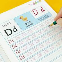 A 32 Page English Letter Practice Notebook For Learning English Letters, Used To Copy Calligraphy In English Fonts,School Supplies,Back To School