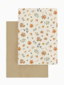 2pcs Soft Cotton Gauze Swaddle Blankets, Breathable Lightweight Suitable For Newborn & Infant Baby Boys Girls Cartoon Pattern - Multicolor - View 4