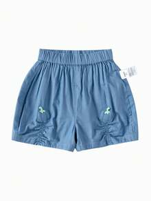 Balabala Baby Shorts Girls' 2025 Summer Fresh Fashionable - Denim Medium Blue - View 4