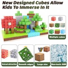 Magnetic Building Blocks, A Sensory Gift Featuring Magnet Cubes, Magnetic Blocks Building Toys,Are An Enhanced STEM Present Designed To Help Children Develop Their Cognitive Skills- Perfect Sensory Gift For Boys And Girls, Toddler Toys With Magnets And Cubes For Endless Fun,Random Color