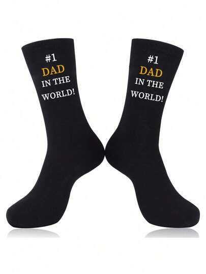 1 Pair Of "I Love My Dad's Socks" - A Cute Gift For My Father, An Interesting Couple Anniversary Gift, A Creative Valentine's Day Birthday Gift, "I Love My Dad's Socks" - Fun Socks For Men, Women, And Teenagers, Fall