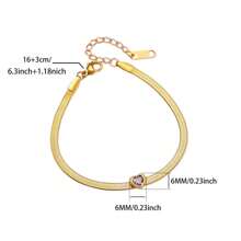 1 Peça Elegante Pulseira de Corrente de Cobra com Coração de Zircônia para Mulheres, Pulseira de Aço Inoxidável À Prova d'Água, Joias, Presentes de Aniversário e Casamento