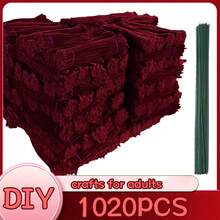 {Large Capacity Wholesale} 10/20/1020pcs DIY Pipe Cleaner Projects, Pipe Cleaners For Art Crafts, 20 Colors Chenille Stems With Floral Stem Wires, Fuzzy Stems Pipe Cleaners And Flower Rod Flower Bouquet DIY Art Supplies Thick Fuzzy Wire Sticks Bulk For Beginner