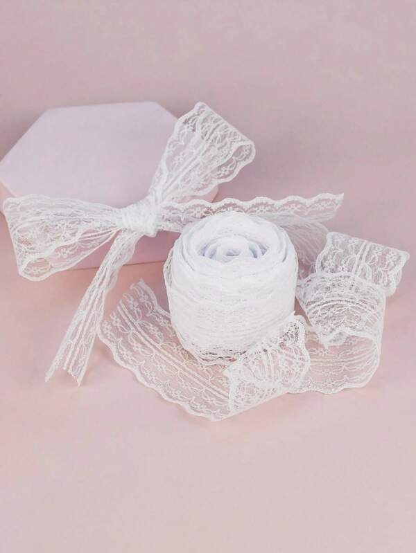 10 jardas - Decoração de festa com renda branca, fita de presente, Natal, Dia dos Namorados, Dia das Mães, cerimônia de formatura