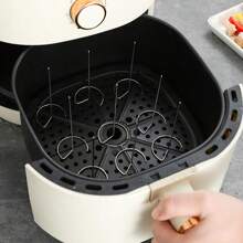 10/20 packs de brochettes pour friteuse à air, mini support à brochettes en acier inoxydable, présentoir vertical pour autocuiseur, four grille-pain, barbecue, crevettes, steak, légumes, poulet