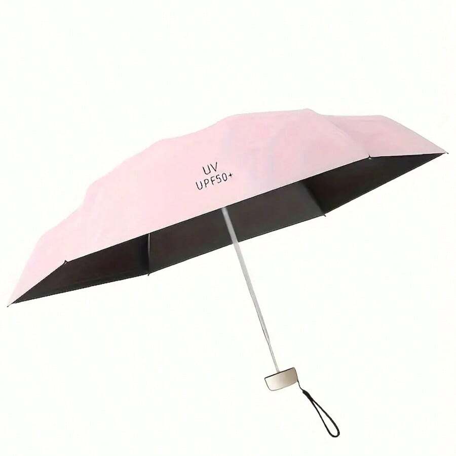 1pc Sun Umbrella, UV Protection Umbrella, Sun & Rain Umbrella, Folding Umbrella, Portable Umbrella, All-In-One Sun Umbrella, Card Bag Umbrella, 5-Fold Umbrella, Capsule Umbrella, Pocket Umbrella, Mini Folding Umbrella, Outdoor Portable Sun Umbrella, With Storage Bag, UV Protection Umbrella, Sun & Rain Umbrella, Sun Protection Product