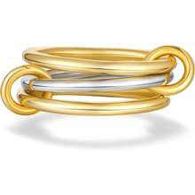 1 set de varios estilos de anillos de mujer con incrustaciones de cobre y circonita cúbica, chapados en oro, no se desvanecen, anillos apilables, mejor regalo decorativo para mujeres