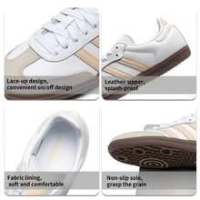 Adidas Unisex Samba OG Comfortable Lightweight Low-Top Casual Sneakers, Suitable For Daily Wear, Outdoor Sports And Leisure, JH7300 - White - View 4