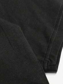 Y2k,Halloween Christmas Thanksgiving Gifts Fun Pattern,Men's Summer Short Sleeved Pure Cotton Comfortable And Breathable Casual Outdoor Street Round Neck T-Shirt, A High-Quality Fashion Brand, A Surprise Gift For Family And Friends. - màu đen - Xem 3