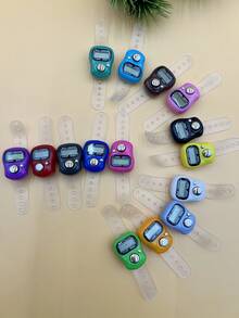 Mini contador, contador LED, contador de anillo para dedos, contador de botón pulsador - Multicolor - Ver 2