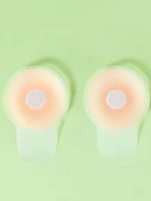 5 Pairs Of Reusable Adhesive Silicone Bra Invisible Nipple Covers For Women - Beige - View 4