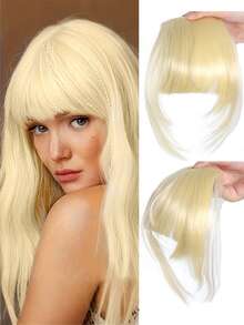 6inch Synthetic Fake Air Bangs Clip In Hair Extensions Fake Fringe False Hairpiece For Women Clip In Bangs Fake Hair - Multicolor - View 9
