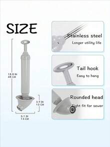 High Pressure Vacuum Toilet Drain Cleaner, Plumbing Air Pump Drain Unblocker, Household Bathroom Sink, Floor, Kitchen Clogged Drain Cleaner - Multicolor - View 4