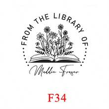 Personalisierter Buchprägestempel (1 Stück), individueller Buchprägestempel, Prägestempel "Aus der Bibliothek", Geschenk für Bücherliebhaber, Bibliotheksprägestempel, Logoprägestempel, personalisierter Hochzeitsprägestempel, Papierprägestempel, Valentinstagsgeschenk, Handprägestempel, multifunktional, dekorativ, wiederverwendbar, modern, bunt, niedlich, Vintage, Cartoon, Kawaii, individuell, personalisiert, einzigartig, maßgeschneidert, für Mitarbeiter, Kunden, Studenten, für Büro/Arbeit/Schule, Bürodekoration