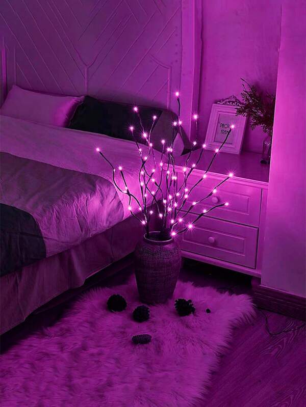 20 LED Luci a ramo/Luci a ramo/Luci a ramo rosa/Illuminazione decorativa per interni/Matrimonio/Compleanno/Natale - Design a ramo di luci di rame fate/Stringa di luci con scatola batteria (Batterie non incluse), Decorazione ambiente interno, Ambiente interno accogliente