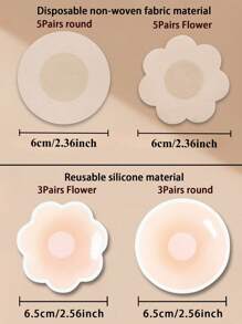 32Pcs Of Packaged Breast Stickers, Invisible Anti-Protrusion Silicone Adhesive Nipple Covers For Summer, Suitable For Wedding Dresses, Push-Up Bras, Anti-Light Through And Suitable For Both Big And Small Chests