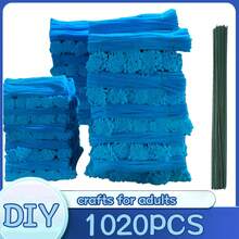 {Large Capacity Wholesale} 10/20/1020pcs DIY Pipe Cleaner Projects, Pipe Cleaners For Art Crafts, 20 Colors Chenille Stems With Floral Stem Wires, Fuzzy Stems Pipe Cleaners And Flower Rod Flower Bouquet DIY Art Supplies Thick Fuzzy Wire Sticks Bulk For Beginner