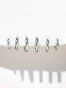 6pcs/8pcs/10pcs Huggie Hoop Earrings Set For Women And Men,18K Gold Plated Stainless Steel Stack Cartilage Earrings,Helix Hoop Earrings Gold Thin,Hypoallergenic,Ideal For Multiple Piercings,Gifts For Her,Best For Holidays,Everyday, Wearable Helix Piercing Jewelry Accessories - Multicolor - View 9