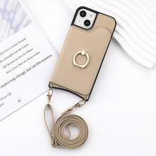 Phone Case With Detachable Strap, Wallet Style Protective Cover With Card Slots, Shock-Absorbing, Fashionable Crossbody Strap, Kickstand Function For Smart Phones Waterproof Anti-Fall Scratch Resistant Full Cover