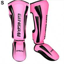 1 Pair Muay Thai Leg Guards Shin Instep Protectors, Thick Martial Arts Kickboxing MMA Shin Guards Ankle Guards