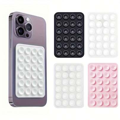 1pc Silicone Phone Sticky Grip Handle, Suction Phone Case Stand, Hands-Free Sticky Phone Handle For Selfie And Video, Mobile Finger Grip Stand