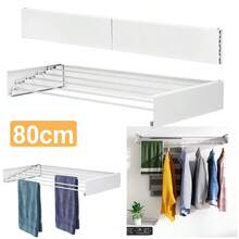 80CM Wall Mounted Airer Towel Drying Rack Extendable Folding Clothes Dryer - White - View 7