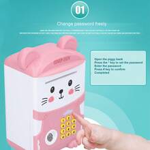 Hucha musical para niños Banco electrónico de depósito automático Mini cajero automático Cajas de ahorro para niños pequeños - Rosa - Ver 2