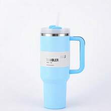 STANLEYSINCE 1913 40 Oz Stainless Steel Tumbler Double Wall Vacuum Insulated Portable Drinking Cup Travel Iced Coffee Mug Summer Drinkware With Handle And Straw, Perfect For Travel, Home, Office, Gift, Ice Drinks And Hot Drinks