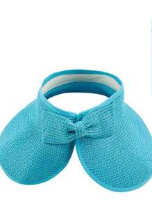 Faltbarer Sommerhut aus Stroh, leerer Oberteil, tragbarer Sonnenhut für Outdoor, großer Rand, Strandhut