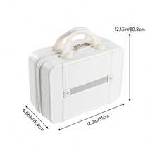 Living And Home Hard Shell Makeup Case - Compact Cosmetic Organizer (31x15.4x30.8cm) In White/Pink - White - View 6