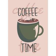 可选框架可爱咖啡杯帆布画北欧拿铁海报和印刷品墙壁艺术画适用于咖啡馆家居装饰餐厅厨房绘画可重复使用框架，带框架厨房装饰的墙壁艺术 - 彩色 - 查看 119
