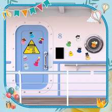 13 Pcs Duck Cruise Door Magnet Fun Themed Duck Cruise Door Decorations Decorative Magnetic Decorations Reusable Magnets Magnetic Stickers Decals Fridge Car, 13 Style(Colorful)