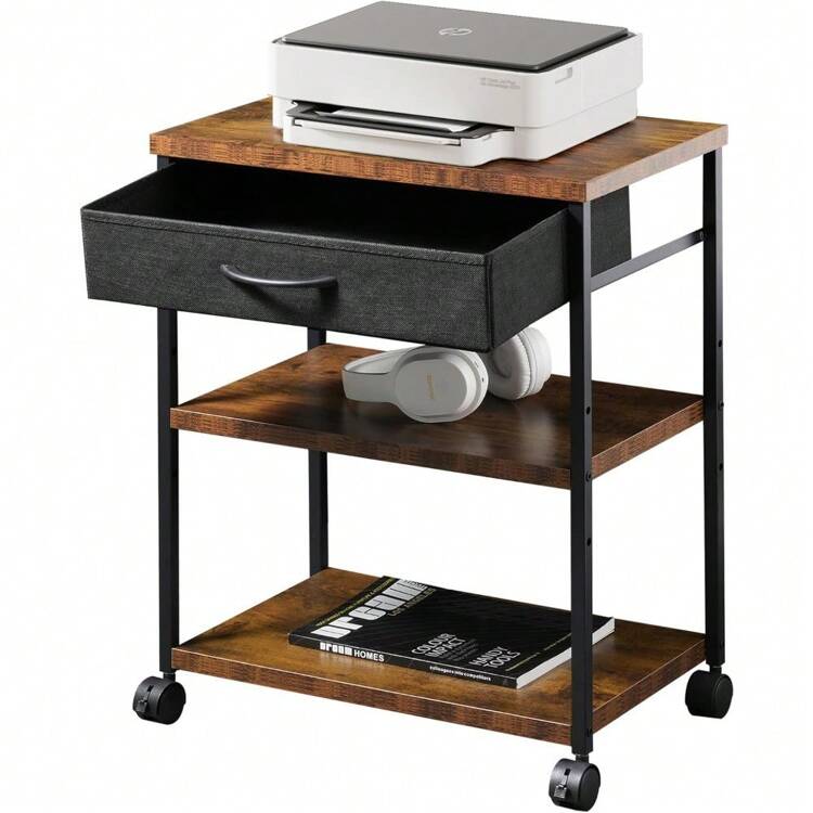 パソコンラック サイド 引き出し付き サイドテーブル ラック 文房具