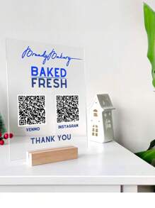 Custom QR Code Sign, Scan To Pay Sign, Small Business Sign, Shop Decor, Business Social Media Sign, Payment Sign, Acrylic Sign, Code Display Sign, Review Sign, QR Code Business Sign, Review Plaque, Small Business Marketing Sign, Acrylic Back To School