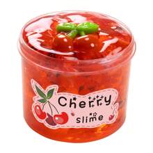 2.37oz Fruit Crystal Clear Slime Jelly Mud - Cherry, Peach, Avocado & Pineapple Flavors | Non-Sticky Soft Jelly Clay Scented Slime Toys For Party Christmas Birthday Gift