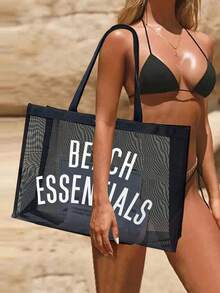 Strandutensilien Strandtasche, Strandtasche für Damen, Tragetasche für Strandaccessoires, geeignet für Hochzeit, Geburtstag, Urlaub, ein tolles Geschenk für Frauen, Mütter, Lehrer, Freunde, Brautjungfern, Studenten, große Tasche, Reisetasche für Urlaubsreisen