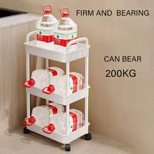 客厅厨房卧室浴室收纳架卫生间收纳架客厅卧室零食化妆品玩具收纳厨房收纳两种材质可选坚固亮丽色彩极具吸引力 - 彩色 - 查看 6