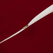 Set Copripiumino in Microfibra di Alta Qualità (2/3 Pezzo)|Disponibile per Letto Matrimoniale, Singolo e una Piazza e Mezza|Morbido, Confortevole, Ipoallergenico|Facile da Lavare e Adatto a Tutte le Stagioni|Con Mezza Federa|Perfetto per Casa, Hotel, Ospiti|Adatto per Adulti e Bambini - Bordò - Visualizzare 9