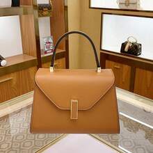 Fashion Simple Lock Buckle Tote Shoulder Slant Cross Women's Bag - Golden Brown - View 1
