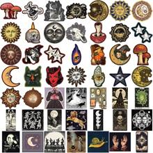 50pcs Mysterious Celestial Stickers Set For Decorating Guitar, Notebook, Luggage, DIY Art
