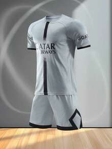 Áo đấu sân nhà Paris Saint-Germain, size người lớn 10, có thể tùy chỉnh số và logo đội, đa năng. - Xám - Xem 8
