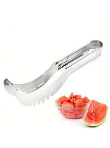 1pc Stainless Steel Watermelon Slicer, Melon Ball Machine Stainless Steel Melon Spoon With Corer, Multifunctional Fruit Cutter Kitchen Tools